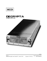 MCDI DECRYPTA Operating Manual preview