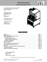 McDonald's CORNELIUS AUTOMATED BEVERAGE SYSTEM Operator'S Manual preview