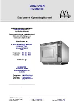 Preview for 1 page of McDonald's RC5MDTM Operating Manual