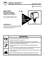 McDonnell & Miller FS4-3 Series Installation & Maintenance Instructions Manual предпросмотр