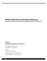 Предварительный просмотр 2 страницы McDowell Signal Processing Retro Pack 4020 Retro EQ User Manual