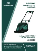 McGREGOR MEH1533A Original Instruction Manual preview