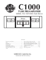 Предварительный просмотр 1 страницы McIntosh C1000 Service Manual