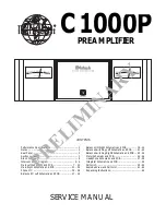 McIntosh C1000P - SERVICE Service Manual preview