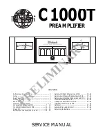 Предварительный просмотр 1 страницы McIntosh C1000T - SERVICE Service Manual