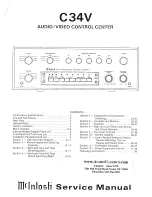 McIntosh C34V Service Manual предпросмотр