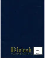 McIntosh C40 Owner'S Manual preview