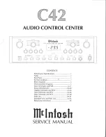 McIntosh C42 Service Manual предпросмотр