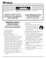 Предварительный просмотр 2 страницы McIntosh C45 Owner'S Manual