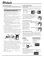 Предварительный просмотр 4 страницы McIntosh C45 Owner'S Manual