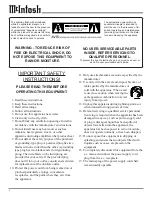 Предварительный просмотр 2 страницы McIntosh C46 Owner'S Manual