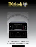 McIntosh CR12 Brochure & Specs предпросмотр