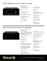 Предварительный просмотр 6 страницы McIntosh CR12 Brochure & Specs