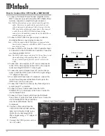 Preview for 12 page of McIntosh CR16 - SERVICE Owner'S Manual