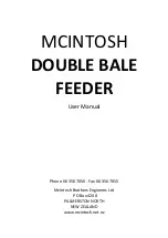 Preview for 1 page of McIntosh Double Bale Feeder User Manual