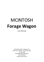 McIntosh Forage Wagon User Manual preview