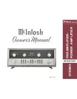 Предварительный просмотр 1 страницы McIntosh MA 5100 Owner'S Manual