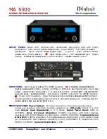 Предварительный просмотр 1 страницы McIntosh MA5300 Manual