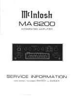 McIntosh MA6200 Service Information предпросмотр