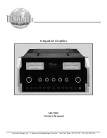 McIntosh MA7000 Owner'S Manual preview