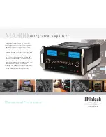 Предварительный просмотр 1 страницы McIntosh MA8000 Specifications