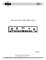 McIntosh MAC-3 Owner'S Manual preview