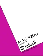 Preview for 1 page of McIntosh MAC 4200 Owner'S Manual