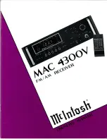 McIntosh MAC 4300V Owner'S Manual предпросмотр