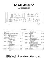 McIntosh MAC 4300V Service Manual предпросмотр