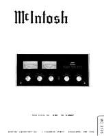 McIntosh MC-2105 Service Manual preview