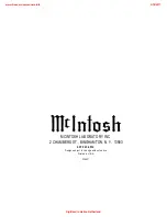 Предварительный просмотр 18 страницы McIntosh MC 2120 Owner'S Manual