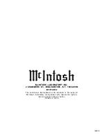 Предварительный просмотр 20 страницы McIntosh MC 2250 Owner'S Manual