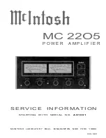 McIntosh MC 22O5 Service Information предпросмотр