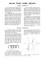 Предварительный просмотр 3 страницы McIntosh MC 240 Owner'S Manual