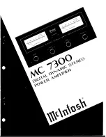 Предварительный просмотр 1 страницы McIntosh MC 7300 User Manual