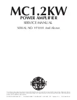 Предварительный просмотр 22 страницы McIntosh MC1.2KW Service Manual