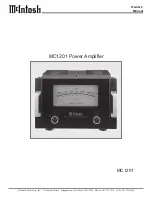 McIntosh MC1201 Owner'S Manual предпросмотр