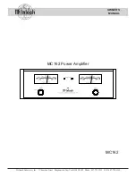 Предварительный просмотр 1 страницы McIntosh MC162 Owner'S Manual