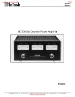 McIntosh MC206 Owner'S Manual предпросмотр