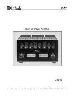 Предварительный просмотр 1 страницы McIntosh MC2102 Owner'S Manual