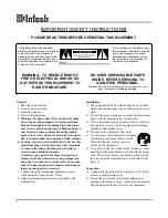 Предварительный просмотр 2 страницы McIntosh MC2102 Owner'S Manual