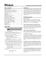 Предварительный просмотр 4 страницы McIntosh MC2102 Owner'S Manual