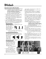 Предварительный просмотр 12 страницы McIntosh MC2102 Owner'S Manual