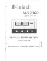 McIntosh MC2300 Service Manual preview