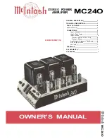 McIntosh MC24O Owner'S Manual предпросмотр