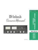 McIntosh MC2505 Owner'S Manual preview