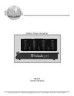 McIntosh MC275 Owner'S Manual preview