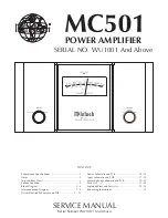 Предварительный просмотр 1 страницы McIntosh MC501 Service Manual