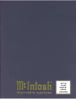 McIntosh MC7108 Owner'S Manual предпросмотр