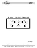 Предварительный просмотр 1 страницы McIntosh MC7205 Owner'S Manual